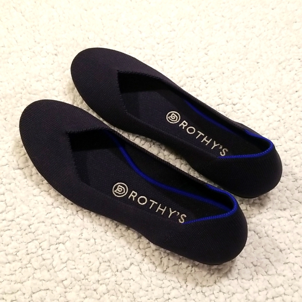 Rothy Flats Size 8 Navy Blue